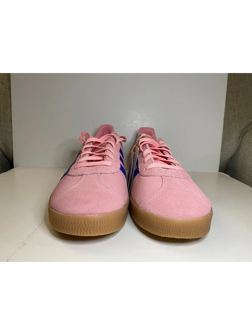 Adidas Gazelle JI2077 Mens Sneaker US 9 Semi Pink Spark Suede Athletic Shoes